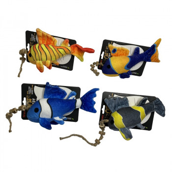 3D CAT TOY SET TROPIC FISH W SILVERVINE 22CM (25517-18-19-20 SET 4)